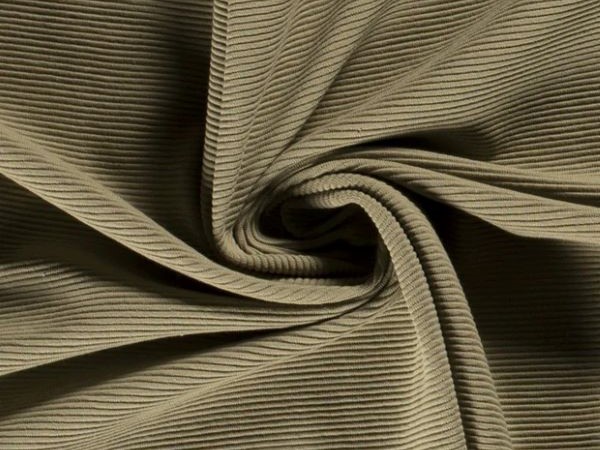 Jersey , Rippenware, hell oliv